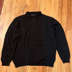 Large black Grant Thomas sweater.